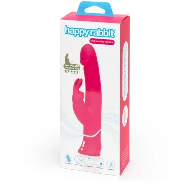 Wibrator - Happy Rabbit Realistic Dual Density Rabbit Vibrator Pink